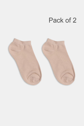 Buy Zivame Ankle Length Socks (Pack of 2) - Skin