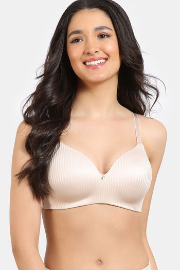 Buy Zivame Wonderwire Padded 3/4Th Coverage T-Shirt Bra - Morganite